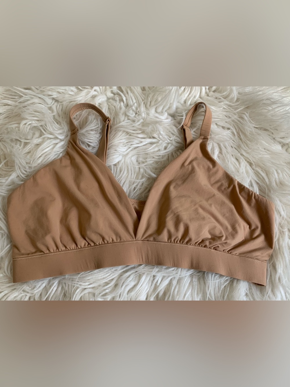 SKIMS Fits Everybody Crossover Bralette Nude Tan Size 3X
